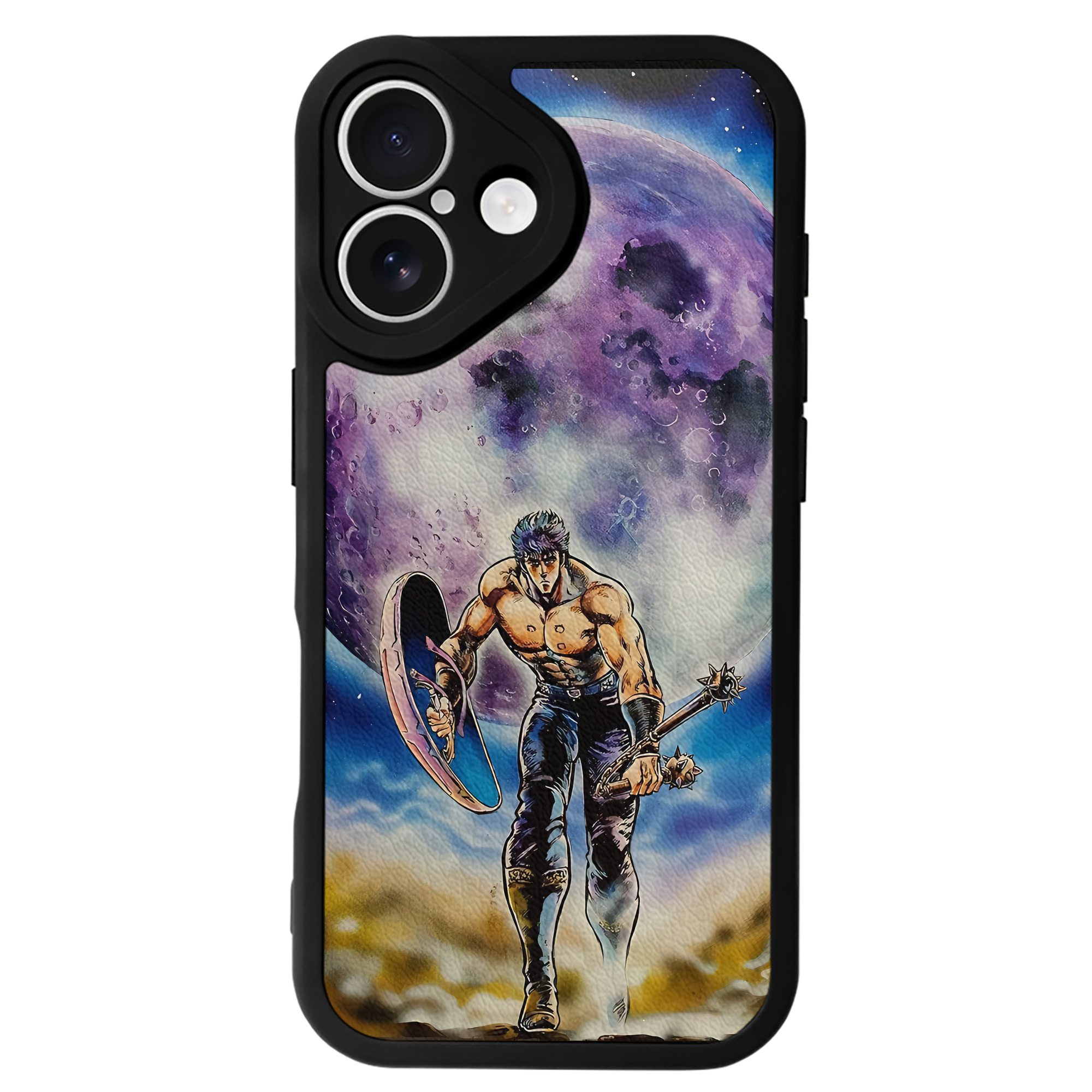 （画像用） 北斗の拳 Fist of the North Star 【iPhone 16シリーズ対応】シリコンスマホケース（レザー調） 材質：シリコン